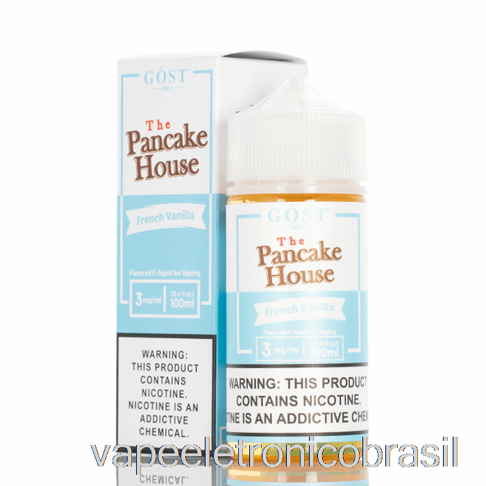 Vape Eletronico Baunilha Francesa - The Pancake House - Gost Vapor - 100ml 3mg